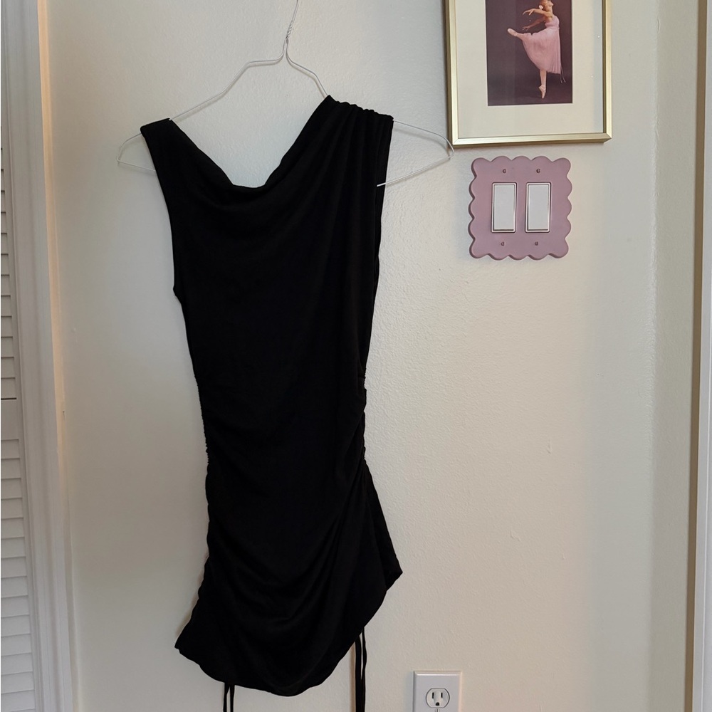 Black Ruched Dress - Picture 5 of 5